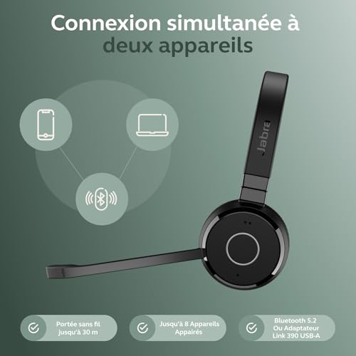 Image of Jabra Evolve 65 TE Link MS Stereo Wireless Headphones