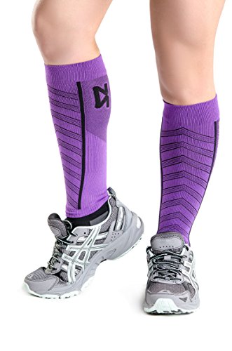 Zensah Featherweight Compression Sleeves, Purple, Medium