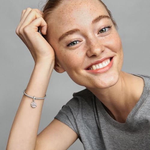 PANDORA Four-leaf Clover Friendship Double Dangle Charm - Gift for Her - Compatible with PANDORA Moments - Sterling Silver with Cubic Zirconia & Enamel - With Gift Box4