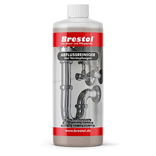 BRESTOL® Desatascador de desagüe, 1000 ml, limpiador de tuberías líquido, sin desagüe, limpiador de sifón contra la obstrucción de tuberías en el sistema de tuberías, suave para juntas y sin