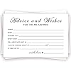 Advice and wishes cards for the new couples mr and mrs bride and groom newlyweds perfect 50 pcs wedding advice cards for the wedding reception decorationsbridal shower party  urban country home decor