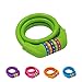 IDEALUX Bike Lock Cable - 4 Feet Resettable Cable Lock - Self Coiling 5 Digit Combination Bike Lock