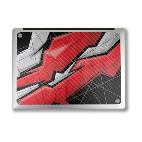 Image of Carbon Fiber Laptop Skin Compatible with Alienware M18 R2 (2024) - Polygon Grunge - Premium 3M Vinyl Protective Wrap Decal Cover - Easy to Apply | Crafted in The USA by MightySkins