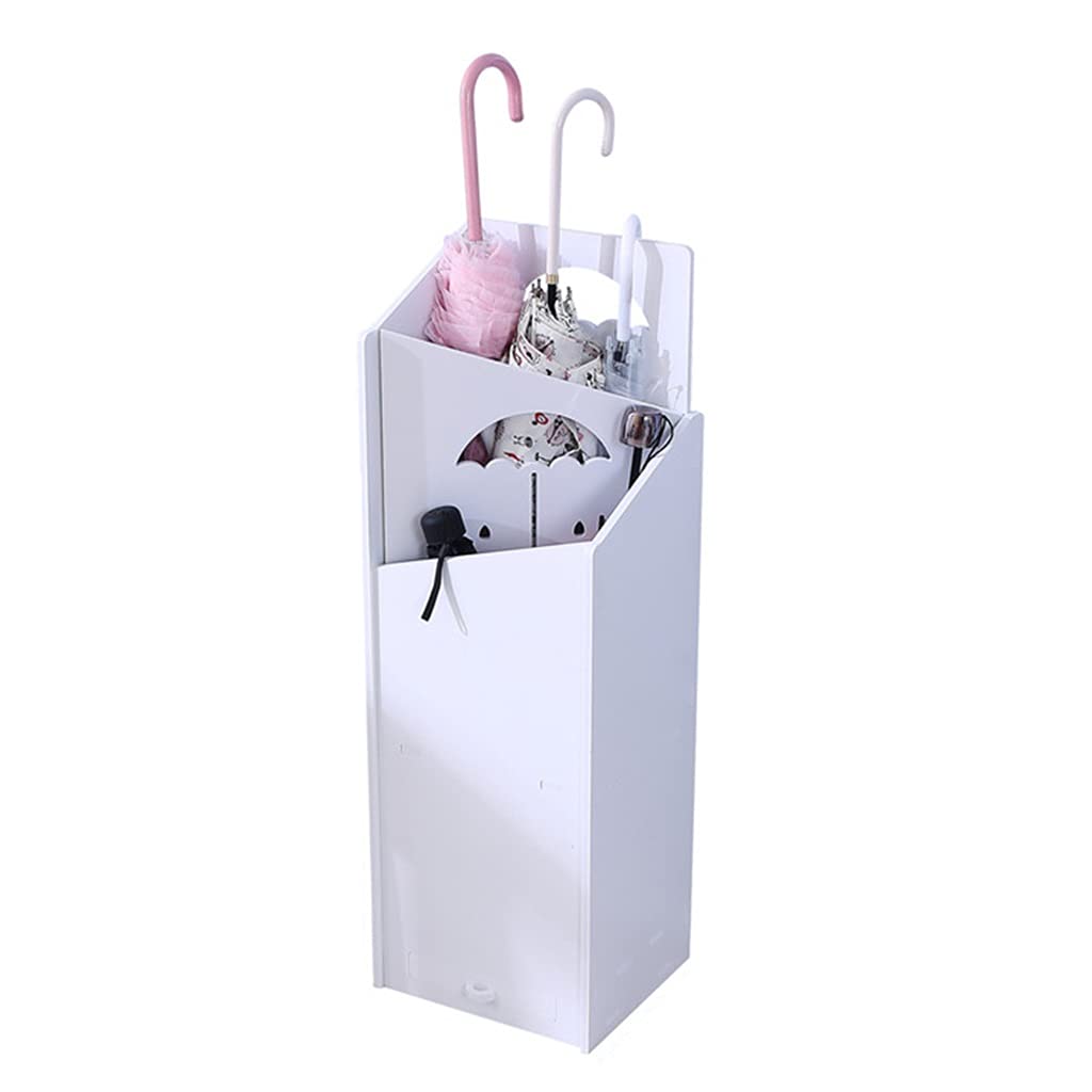Porte-parapluies plastique blanc intérieur avec bac de récupération eau de pluie