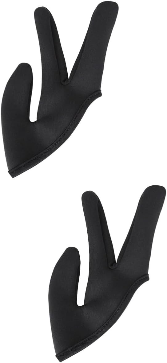 NOLITOY 2pcs Hair Styling Tools Heat Resistant Gloves Three Finger Hairdressing Finger Cover