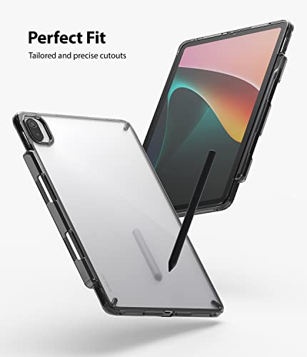 Image of Ringke Fusion Compatible with Xiaomi Pad 5 / Pad 5 Pro (11 Inch, 2021 Model), Clear Hard Polycarbonate Back Cover Shockproof Flexible Bumper with Overcharge Protection Pen /Stylus Holder - Smoke Black