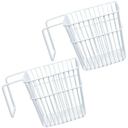 Cestas Colgantes sin Perforaciones de Acero Inoxidable Blanco en Pack de 2 Unidades 2