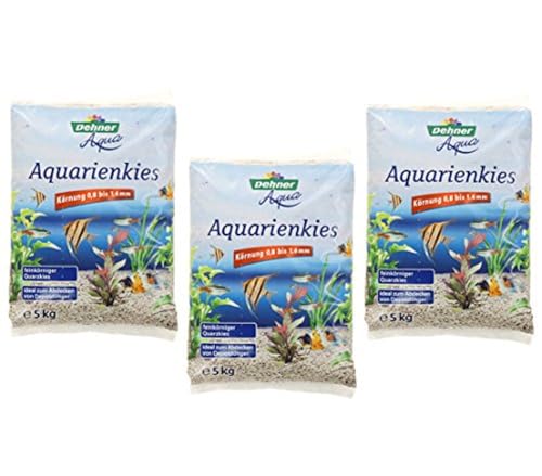 Dehner Aqua Aquariensand, Körnung 0.8 - 1.6 mm, 3 x 5 kg (15 kg), weiß