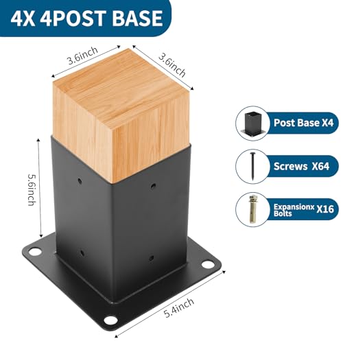 Ancrage robuste 9,1 x 9,1 cm de qualité industrielle pour abri - 7