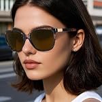 FIMILU Polarized Sunglasses for Women, Trendy Fashion Sun Glasses Square Retro Glasses UV Protection for Daily Outdoor