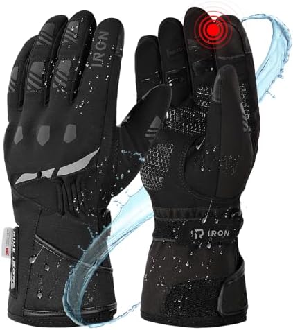 Winter Motorcycle Gloves Waterproof Riding Gloves Warm Windproof ...