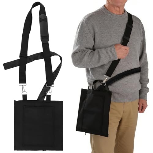 Soporte para bolsa de orina gris con correa ajustable y funda protectora