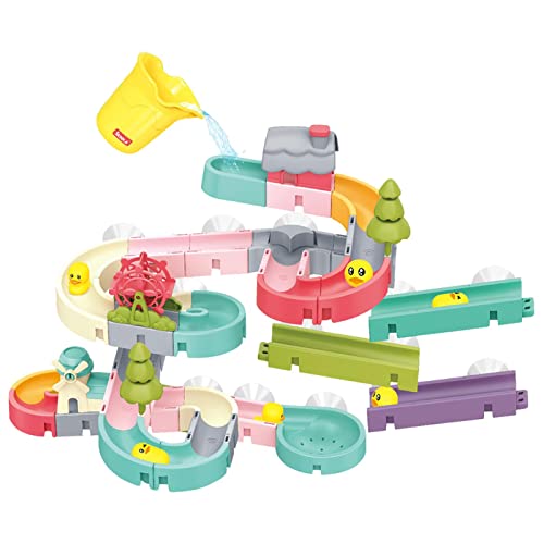お風呂おもちゃ おふろおもちゃ 水遊び 水車 シャワーおもちゃ 62点 レールおもちゃ レールセット 組み合わせ アヒル 水おもちゃ 男の子 女の子 贈り物 お風呂 おもちゃ 水遊びおもちゃ 水車 アヒル 赤ちゃん 子供 お風呂用おもちゃ スライダー