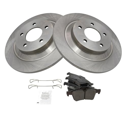 Image of TRQ Rear Brake Pad and Rotor Set Ceramic Compatible with 2006-2006 Mazda 5