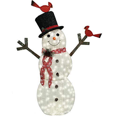 Up To 60% OFF Joiedomi 5ft Cotton Snowman 170 LED Warm White Yard Light for Christmas Outdoor Yard Garden Decorations, Christmas Event Decoration, Christmas Eve Night Decor