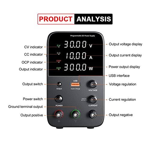 Alimentation de laboratoire ajustable DC 60V 5A programmable avec alarme - 7