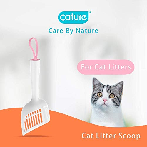 Image of Cature Care by Nature Cat Litter Scoop, Sturdy and Easy to Clean Suitable for All Cat Litter Types White