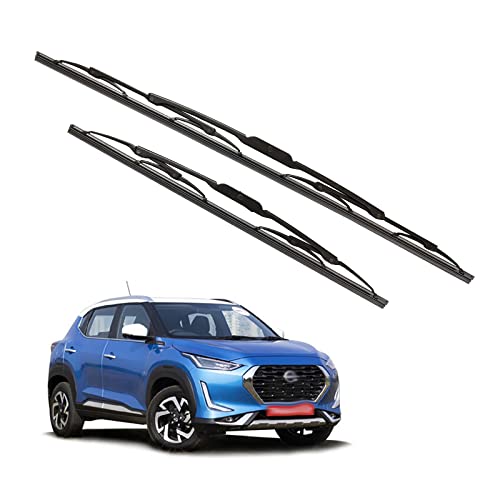 Image of Kylo Windshield Wiper for Magnite /Conventional and Traditional Metal Type Windshield Water Repellency Scratch Proof Metal Wiper Blades Suitable for Magnite (Driver Side - 20 inch, Passenger Side - 15 inch)