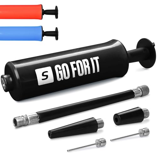 Sportbit Ballpumpe mit 2 Nadeln, 2 Düsen, Verlängerungsschlauch -...