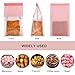 50 Pack Bakery Bags with Window - Reusable Cookie Bags With Seal Can Stand Upright Cookie Packaging Bag With Tin Tie Tab Lock Kraft Paper Bread Bags For Pastry,Donuts,Popcorns,Snacks