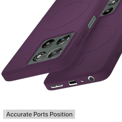 Image of Pikkme Back Cover for Motorola Moto G67 Power 5G / G57 Power 5G Soft Matte Silicone | Slim Fit | Mag-Safe Design (Mag-Safe Not Support) Camera Protection Bumper Case (Purple)