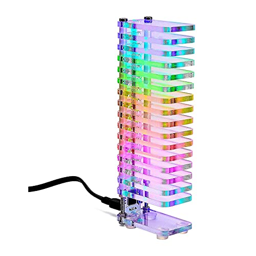 ZNWEATCZ Analizador de Espectro, Ecualizador de Audio Diseño de Columna De 21 Segmentos, Ecualizador de Sonido Control de Sonido por Voz para Coche, Juegos Cover