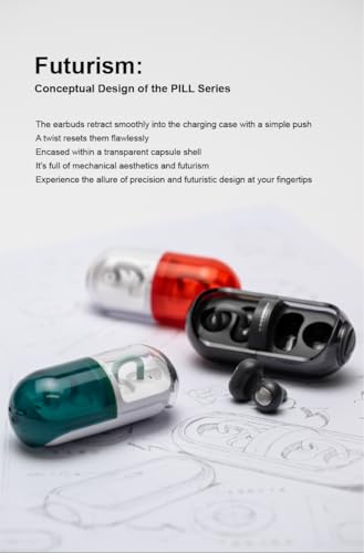 Image of Moondrop Pill Open Ear Headphones Bluetooth 6.0 OWS Hanging Earphones IPX4 Open Ear Clip Wireless Earbuds Built-in AI ENC MD-0WS-003 (Black)