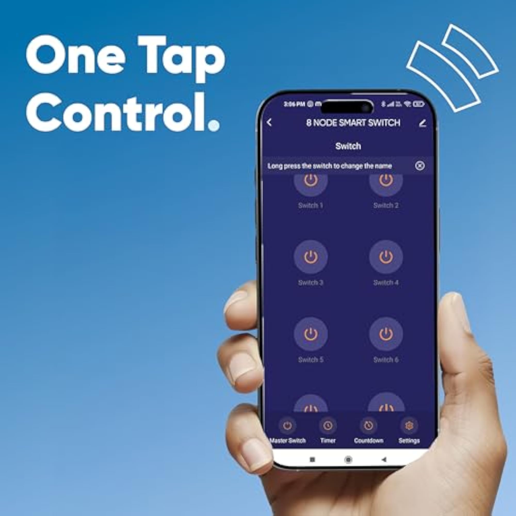 8 Node WiFi Smart Switch with Bluetooth Backup