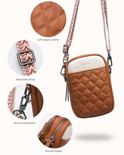 Image of Alldaily Small Crossbody Bag for Women Vegan Leather Phone Purse with Card Slots