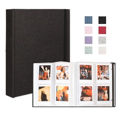 Cherrich Mini Photo Album for Fujifilm Instax Mini Polaroid Snap, Linen Picture Book 2x3, Each Small Album Holds 208 Photos
