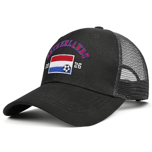 Image of Adjustable State Flag Trucker Hat Mesh Baseball Cap with Embroidered Patch for Men Women