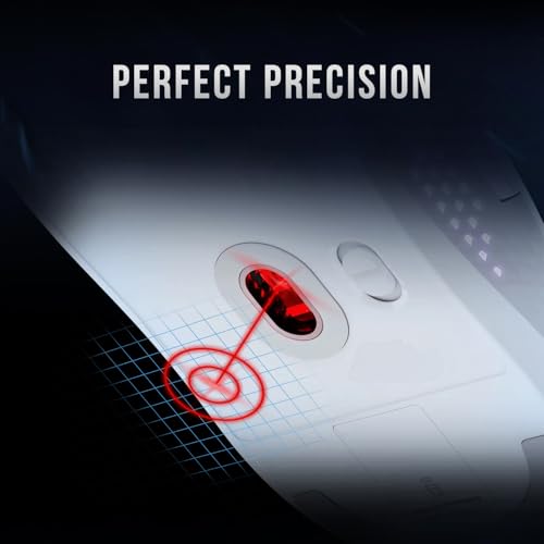 MSI Versa 300 Elite Wireless White Gaming Mouse - 26000 DPI Optical Sensor, 1000 Hz Polling Rate, Symmetrical, 60M+ Click OMRON Switches, 6 Buttons, 200-Hour Battery, 1ms Latency, RGB, 65g - White by MSI - Image 5