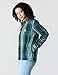 Carhartt Women's Tencel Fiber Series Loose Fit Twill Plaid Shirt, Greenstone, Small