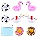 Produktbild PoolParty 8er Set aufblasbare Pool Getränkehalter, Schwimmende Halter Mit Je 2x Einhorn Flamingo Donut Fußball
