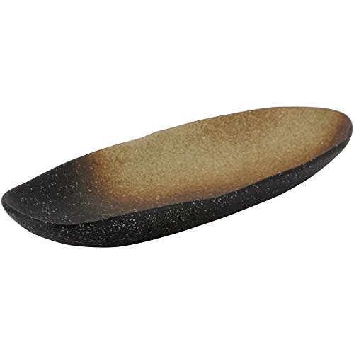 10 Strawberry Street Nagoya 13" x 5.5" Coupe Oval Platter, Set of 2, Brown/Tan