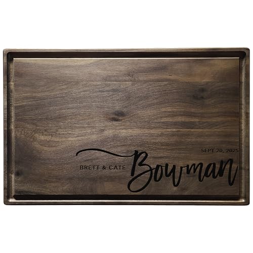 Personalized Family Name Cutting Board for Kitchen | Gift for Wed...
