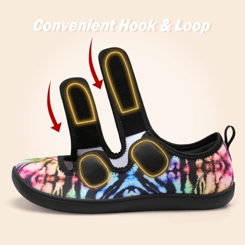 Image of Besroad Womens Walking Shoes Wide Diabetic Shoes Adjustable Barefoot Casual Sneakers Breathable Zero Drop Arthritis Edema Sneakers Indoor Outdoor