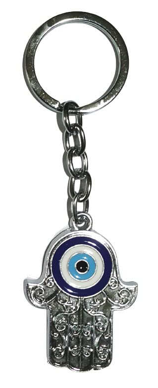 Metal Humsa Hand Of Protection Evil Eye Key Chain (Multicolour)-image-32