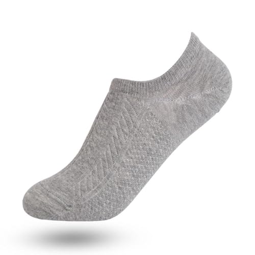 Men's Socks Elastic Ankle Business Massage Breathable Boat Sox 1/3Pairs(1pair,grey)