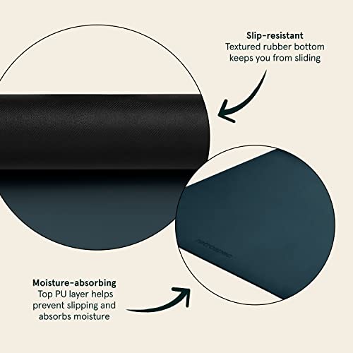 Image of Retrospec Laguna 5mm Yoga Mat - Fitness Mat for Women, Men & Children, Slip-Resistant and Moisture Absorbing Exercise Mat for Home, Pilates, Yoga and Floor Workouts