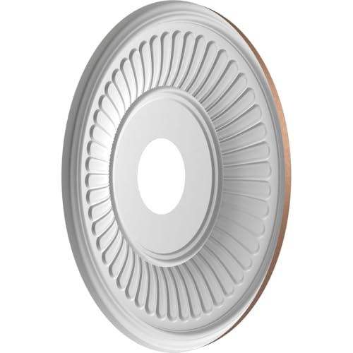 Image of Ekena Millwork 16 inchOD x 3 1 /2 inchID x 1 inchP Berkshire Thermoformed PVC Ceiling Medallion (Fits Canopies up to 7 inch), Aged Copper