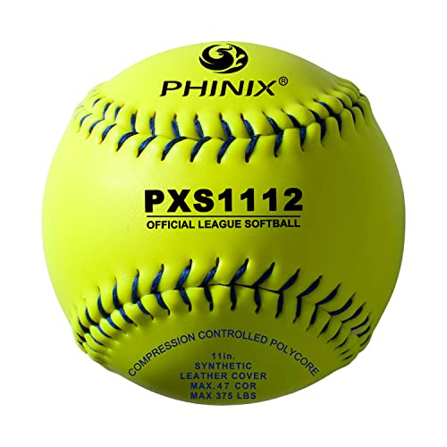 Phinix 11 Inch Practice Softball Official Size And Weight Professional Quality (One Dozen Pxs1112) #TOP3