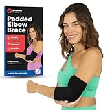Soft Elbow Pad For Bursitis & Elbow Tendonitis Relief Wrap | Padded Compression Sleeve for Bursitis | Tendonitis Relief Wrap Pads | Tennis Elbows Brace for Women Men | Arm Cushion Brace | Small / Med
