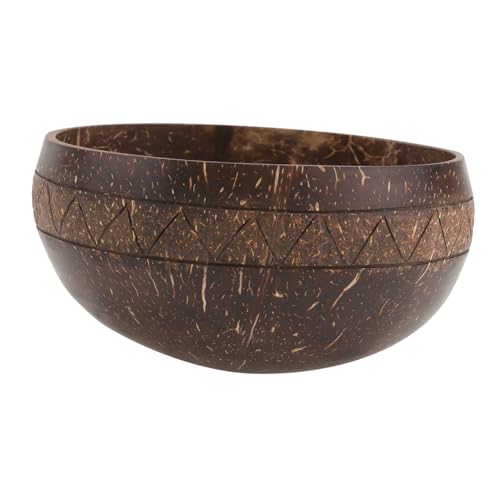 NOLITOY 老椰子殻食器 ボウル 耐熱 フルーツサラダ用 多用途デザート皿 家用おしゃれ椰子?碗 自然素材の軽量食器