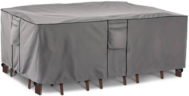 KylinLucky Patio Furniture Covers Waterproof for Table and Chairs, Rectangular Outdoor Table Covers Fits up to 78L x 62W x 30H inches