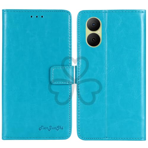 TienJueShi Blue Book Stand Retro Flip Leather Protector Phone Wallet Gel Cover Etui TPU Silicone Case For Huawei Wiko Enjoy 80 6