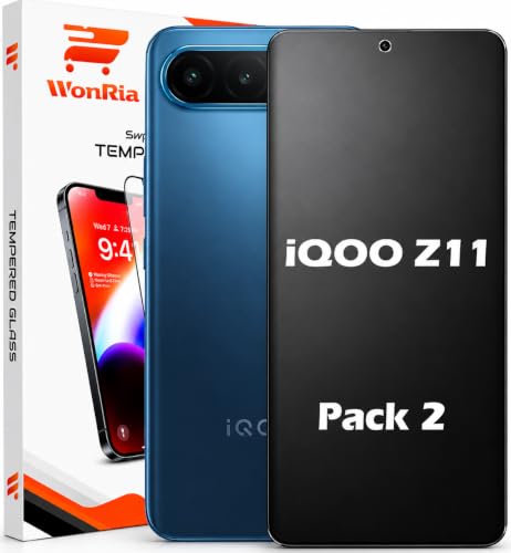 Image of WonRia Pack 2 - Matte Screen Guard Protector for iQOO Z11 5G Unbreakable Membrane | Flexible TPU Matte Film | Edge to Edge Installation Kit | Transparent