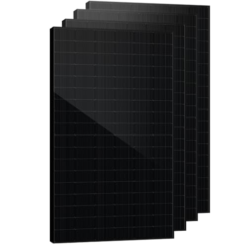 SAKETE Solarpanel 2000W N-Typ Full Black Solarmodul mit N-Typ Halbzellen geeignet für Balkonkraftwerk 500W PV Panel 4er