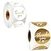 Produktbild 1000 Stück Danke Aufkleber Gold, Thank You Stickers Aufkleber Etiketten Rund Selbstklebend Vintag Geschenkaufkleber Geschenksticker für Backen Geschenktüten Karte Briefumschlag Hochzeit 2.5cm