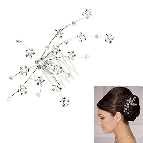 Tenworld Women Girl Silver Gem Crystal Jewelry Princess Hair Accessories